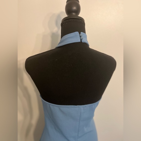 Charlotte Russe Blue Halter Dress Size M - Picture 7 of 11
